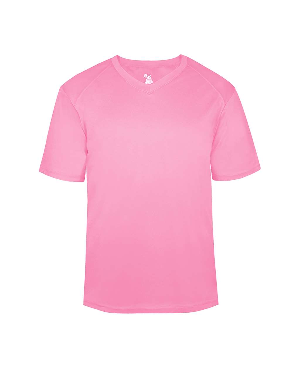 Badger Youth B-Core V-Neck T-Shirt. 2162 - Pink