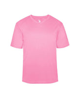 Badger Youth B-Core V-Neck T-Shirt. 2162 - Pink