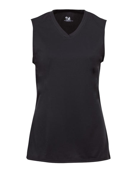 Badger Girls' B-Core Sleeveless T-Shirt. 2163 - Black