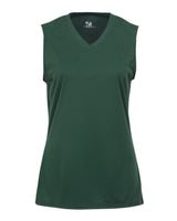 Badger Girls' B-Core Sleeveless T-Shirt. 2163 - Forest