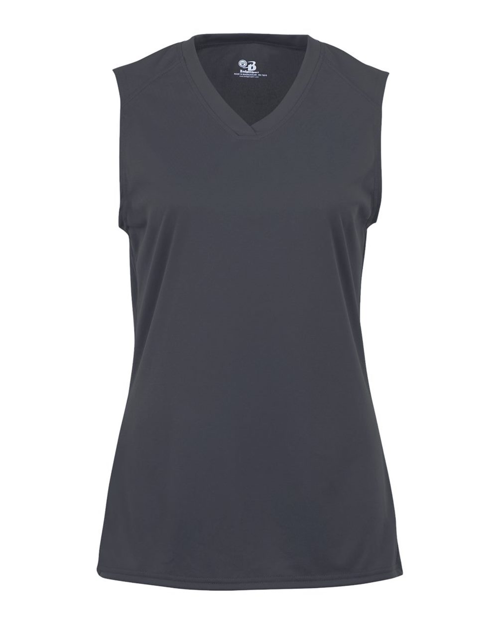 Badger Girls' B-Core Sleeveless T-Shirt. 2163 - Graphite