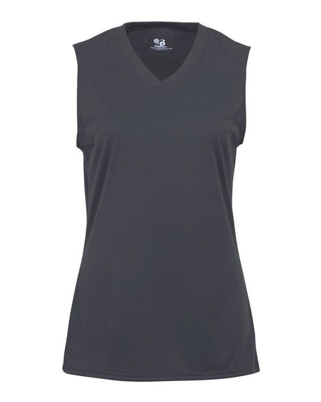 Badger Girls' B-Core Sleeveless T-Shirt. 2163 - Graphite