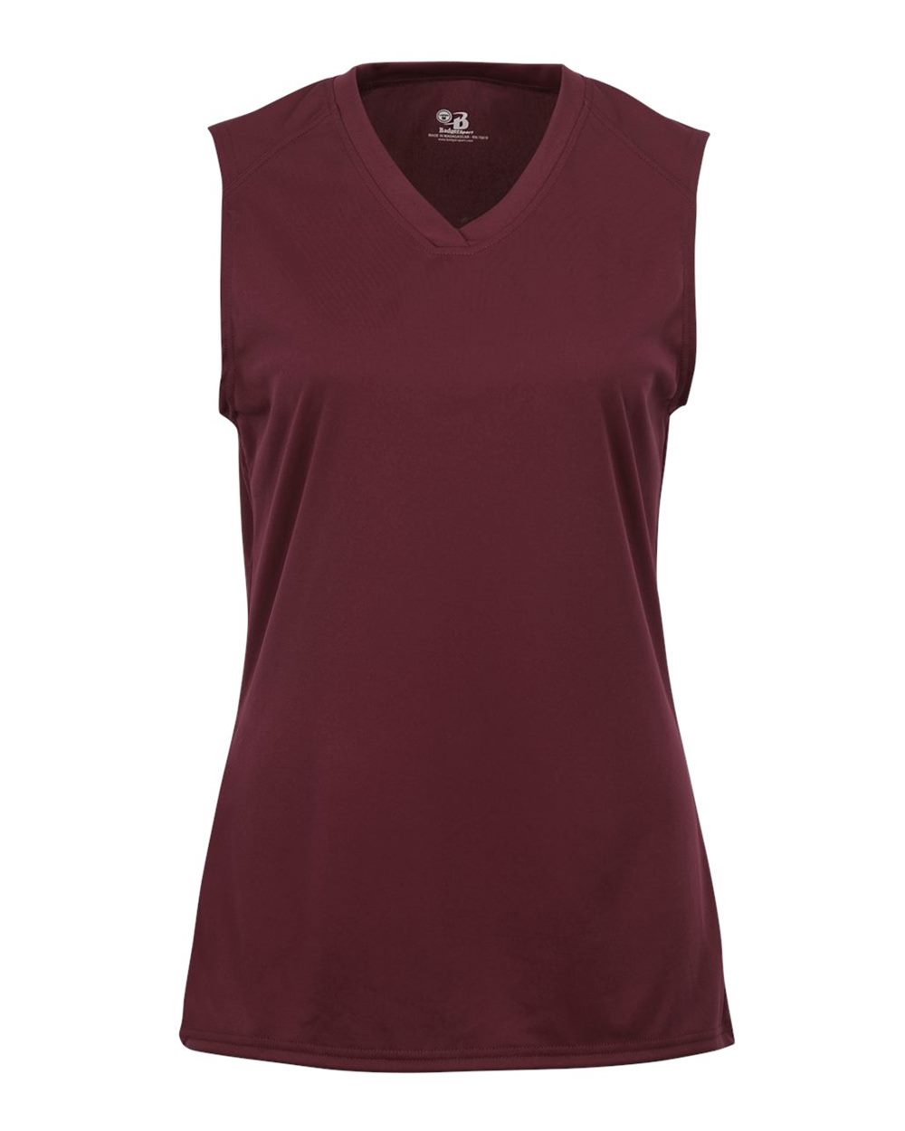 Badger Girls' B-Core Sleeveless T-Shirt. 2163 - Maroon