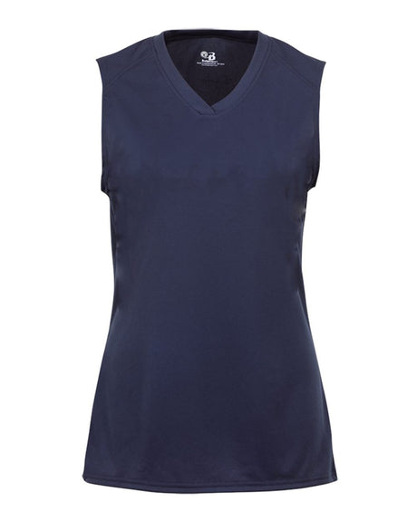 Badger Girls' B-Core Sleeveless T-Shirt. 2163 - Navy