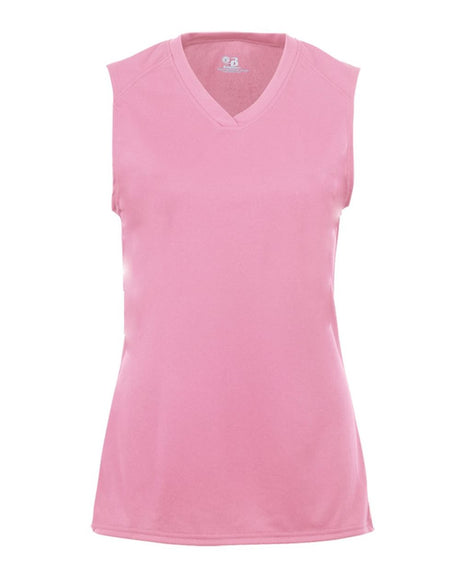 Badger Girls' B-Core Sleeveless T-Shirt. 2163 - Pink