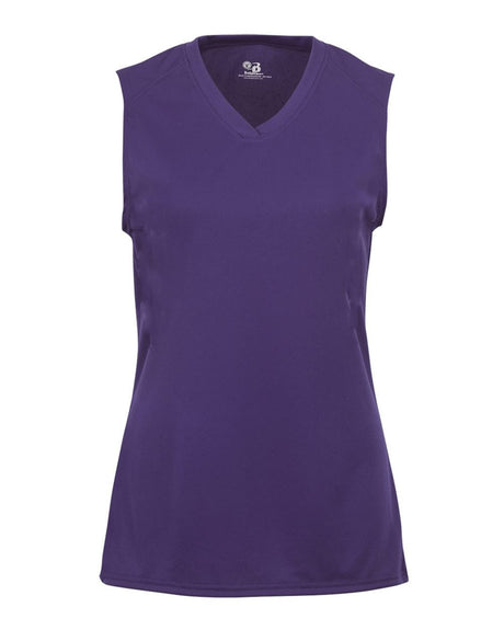 Badger Girls' B-Core Sleeveless T-Shirt. 2163 - Purple