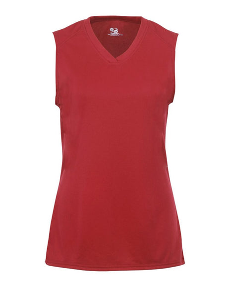 Badger Girls' B-Core Sleeveless T-Shirt. 2163 - Red