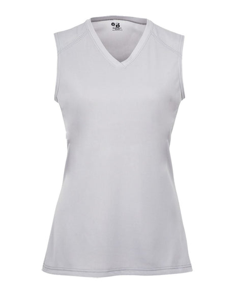 Badger Girls' B-Core Sleeveless T-Shirt. 2163 - Silver