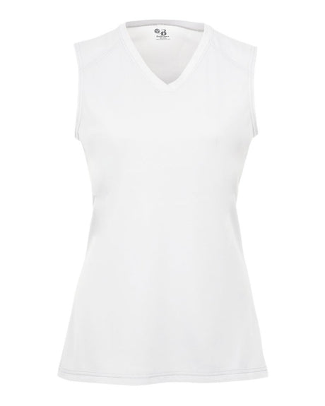 Badger Girls' B-Core Sleeveless T-Shirt. 2163 - White