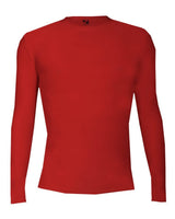 Badger Men's Pro-Compression Long Sleeve T-Shirt. 4605 - Red