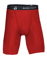 Badger Men's Pro-Compression Shorts. 4607 - Red