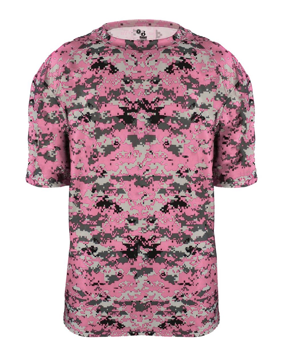 Badger Youth Digital Camo T-Shirt. 2180 - Pink Digital