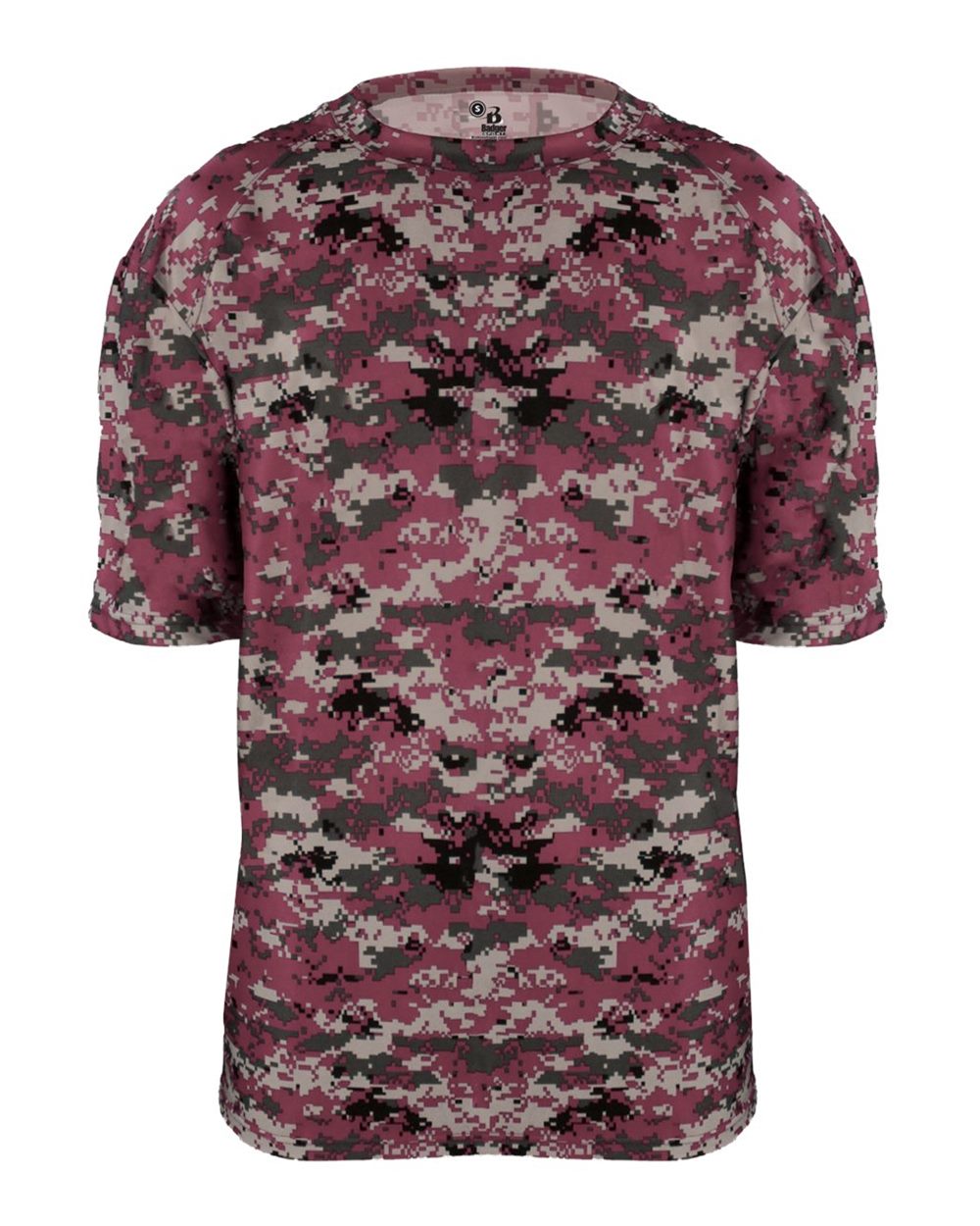 Badger Youth Digital Camo T-Shirt. 2180 - Maroon Digital