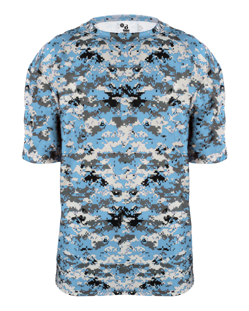 Badger Youth Digital Camo T-Shirt. 2180 - Columbia Blue Digital