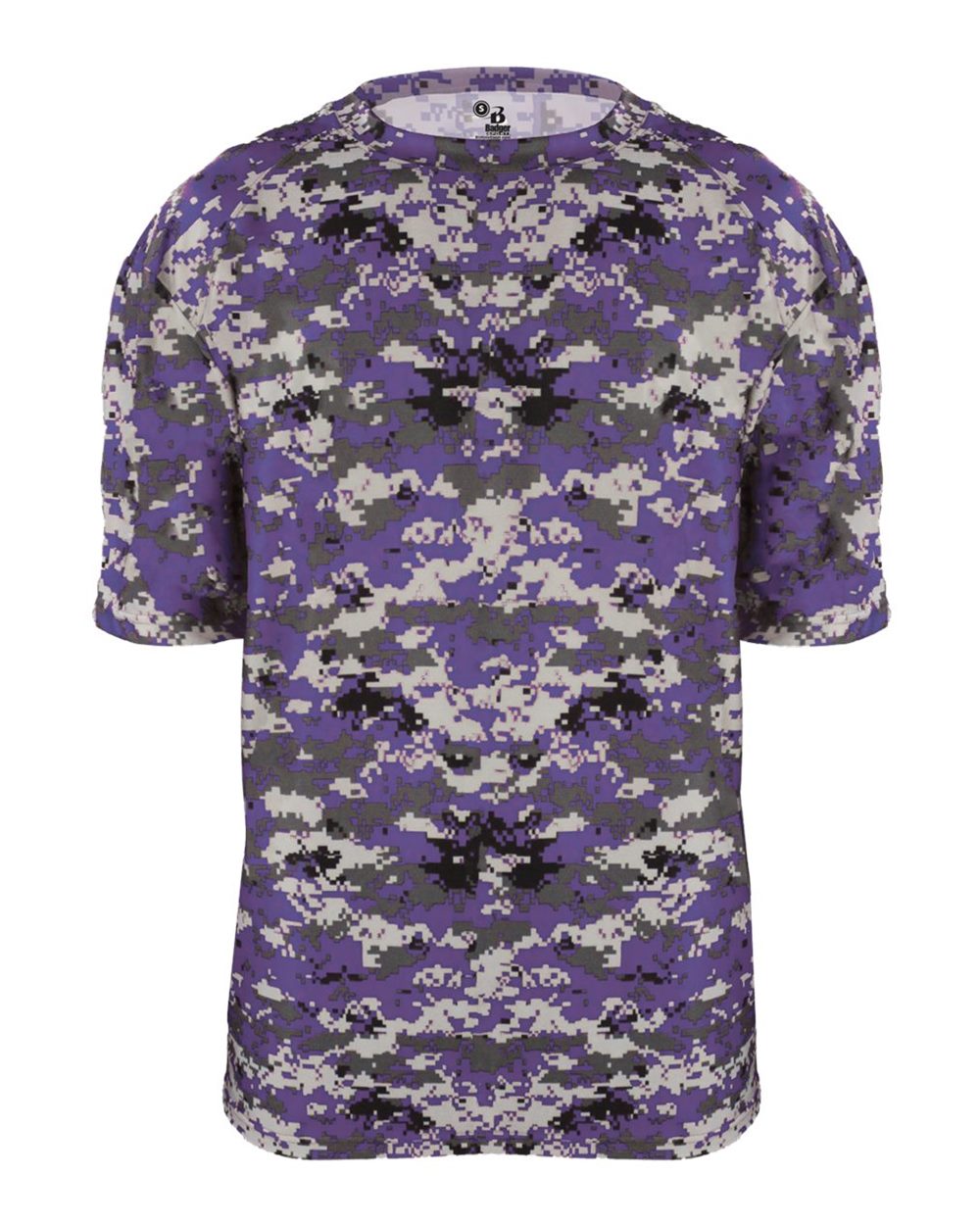 Badger Youth Digital Camo T-Shirt. 2180 - Purple Digital