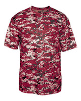 Badger Youth Digital Camo T-Shirt. 2180 - Cardinal Digital