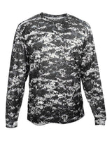 Badger Youth Digital Camo Long Sleeve T-Shirt. 2184 - Black Digital