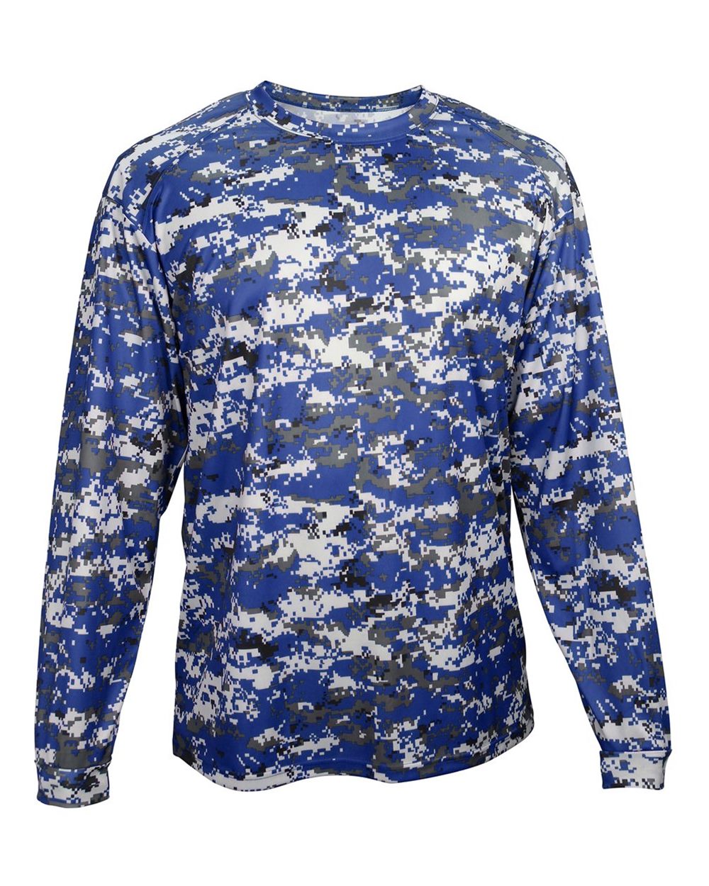 Badger Youth Digital Camo Long Sleeve T-Shirt. 2184 - Royal Digital