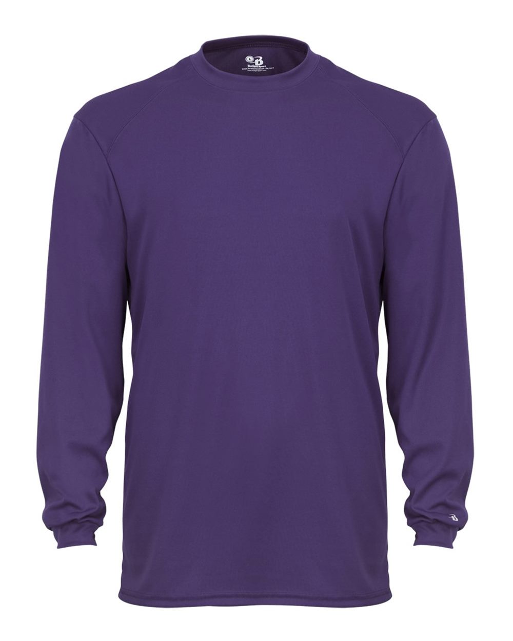 Badger Men's B-Tech Cotton-Feel Long Sleeve T-Shirt. 4804 - Purple