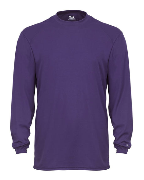 Badger Men's B-Tech Cotton-Feel Long Sleeve T-Shirt. 4804 - Purple
