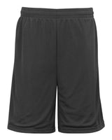 Badger Men's Pro Mesh 9" Shorts with Pockets. 7219 - Graphite