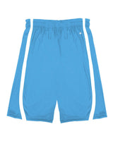 Alleson Athletic Men's B-Core B-Slam Reversible Shorts. 7244 - Columbia Blue/ White