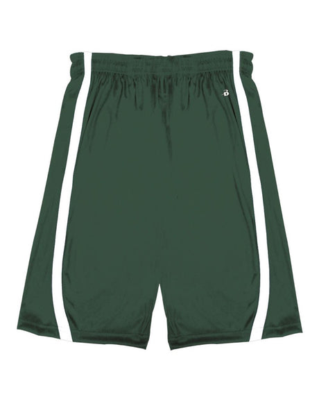 Alleson Athletic Men's B-Core B-Slam Reversible Shorts. 7244 - Forest/ White
