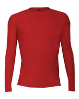 Badger Youth Pro-Compression Long Sleeve T-Shirt. 2605 - Red