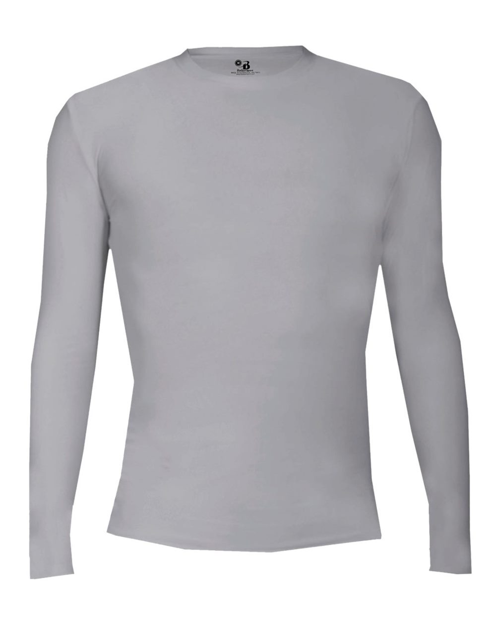 Badger Youth Pro-Compression Long Sleeve T-Shirt. 2605 - Silver