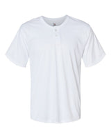 Alleson Athletic Men's B-Core Placket Jersey. 7930 - White