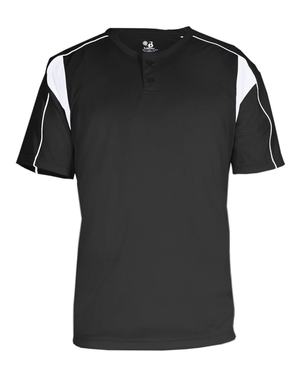 Alleson Athletic Youth B-Core Pro Placket Jersey. 2937 - Black/ White