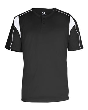 Alleson Athletic Youth B-Core Pro Placket Jersey. 2937 - Black/ White