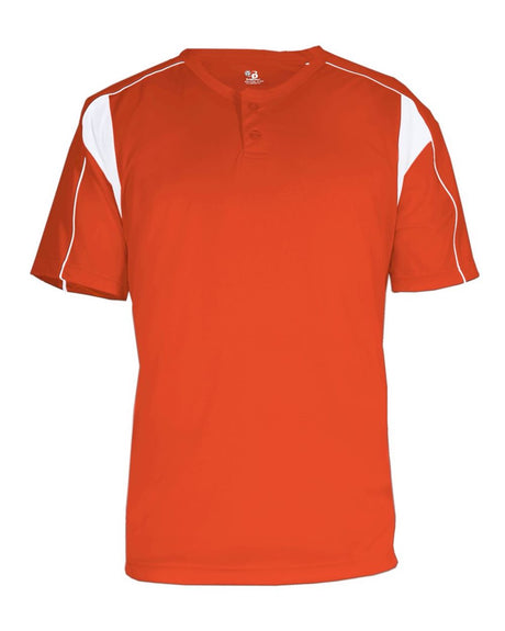 Alleson Athletic Youth B-Core Pro Placket Jersey. 2937 - Burnt Orange/ White