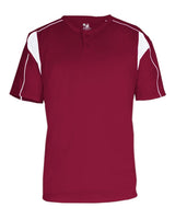 Alleson Athletic Youth B-Core Pro Placket Jersey. 2937 - Columbia Blue/ White