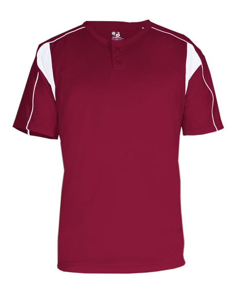 Alleson Athletic Youth B-Core Pro Placket Jersey. 2937 - Columbia Blue/ White