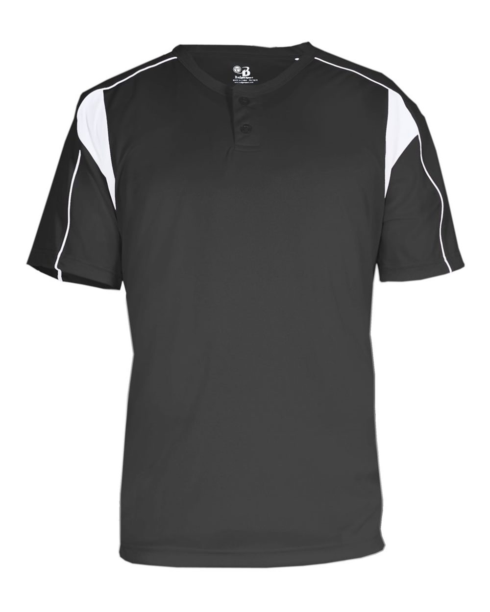 Alleson Athletic Youth B-Core Pro Placket Jersey. 2937 - Graphite/ White