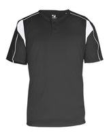 Alleson Athletic Youth B-Core Pro Placket Jersey. 2937 - Graphite/ White