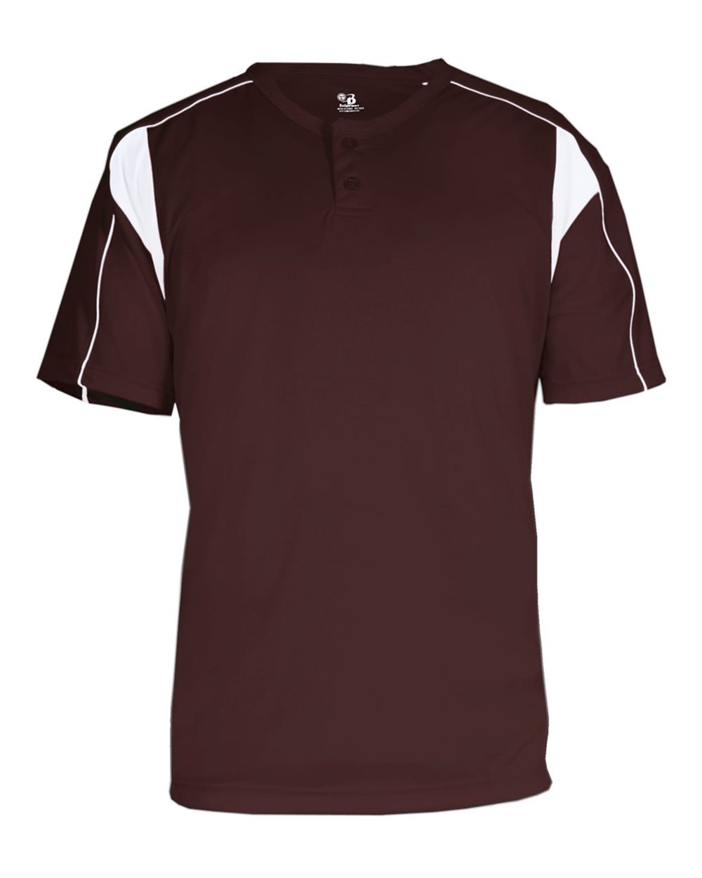 Alleson Athletic Youth B-Core Pro Placket Jersey. 2937 - Maroon/ White