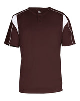 Alleson Athletic Youth B-Core Pro Placket Jersey. 2937 - Maroon/ White