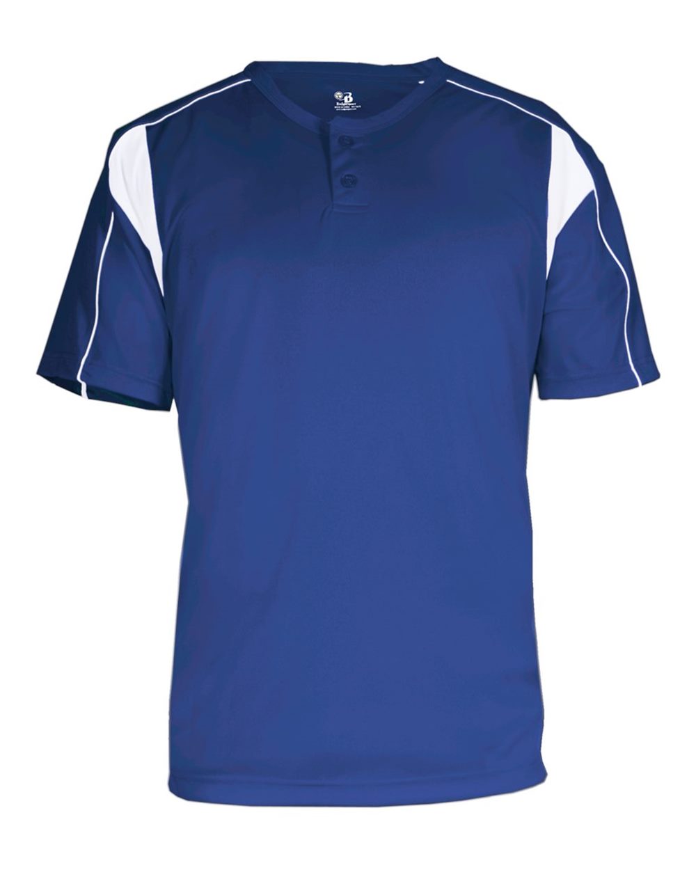 Alleson Athletic Youth B-Core Pro Placket Jersey. 2937 - Royal/ White