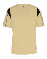 Alleson Athletic Youth B-Core Pro Placket Jersey. 2937 - Vegas Gold/ Black