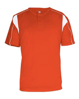 Alleson Athletic Men's B-Core Pro Placket Jersey. 7937 - Burnt Orange/ White