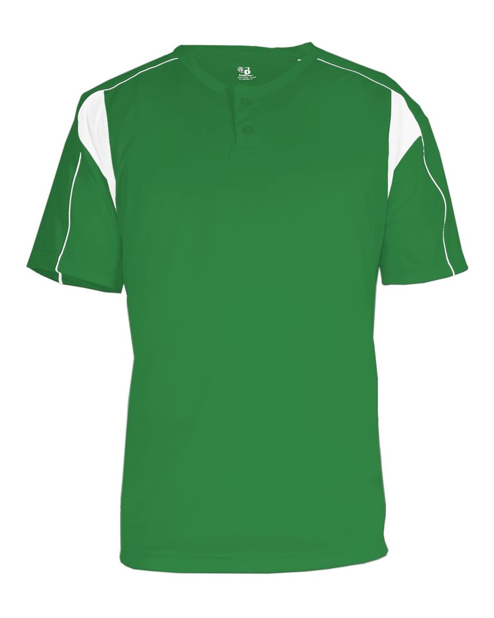 Alleson Athletic Men's B-Core Pro Placket Jersey. 7937 - Kelly/ White