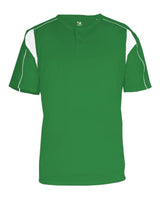 Alleson Athletic Men's B-Core Pro Placket Jersey. 7937 - Kelly/ White