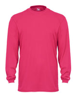 Badger Unisex B-Core Long Sleeve T-Shirt. 4104 - Hot Pink