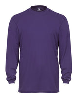 Badger Unisex B-Core Long Sleeve T-Shirt. 4104 - Purple