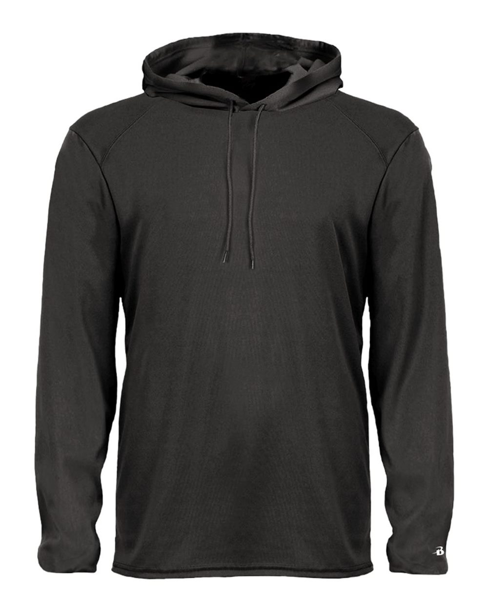 Badger Unisex B-Core Hooded Long Sleeve T-Shirt. 4105 - Black