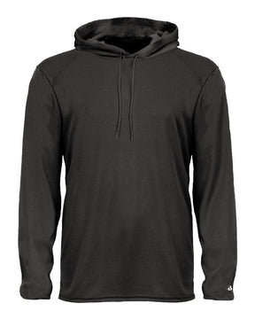 Badger Unisex B-Core Hooded Long Sleeve T-Shirt. 4105 - Black
