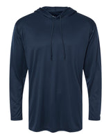 Badger Unisex B-Core Hooded Long Sleeve T-Shirt. 4105 - Navy