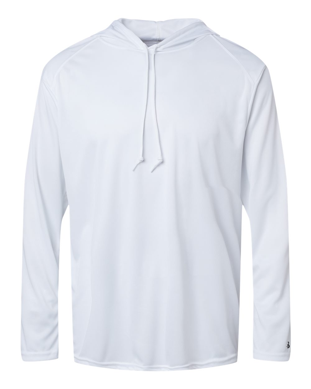 Badger Unisex B-Core Hooded Long Sleeve T-Shirt. 4105 - White